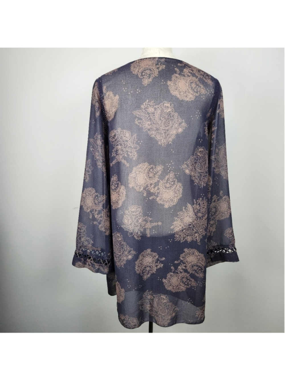 Gentle Fawn Sheer Long Sleeve Dress Size S Baggy Oversized Whimsigoth Dark Fairy - Picture 3 of 15